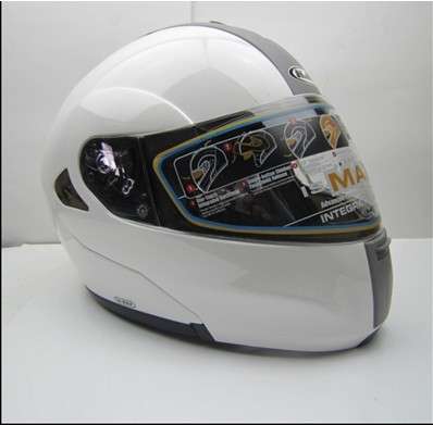 正品韩国HJC/摩托车跑车头盔 全盔/IS-MAX/双镜片揭面盔 白