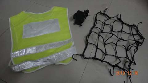 出售机车行李网 导航架 反光衣 60元广东省内包邮