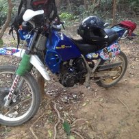 KLR250和豪迈和排气，代友正林250滑胎组换越野胎组