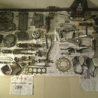 便宜处理川崎ZXR400蝴蝶灯发动机全部拆件，铃木EN125前后总成以及个人闲置散件